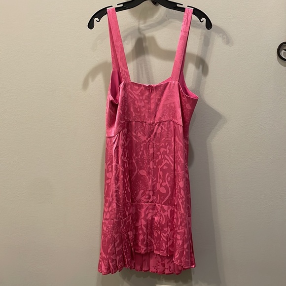 Alexis Aly's Flounce Mini Dress Vivid Fuschia - Picture 3 of 5